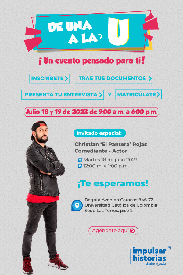 Banner vertical de evento de una a la u